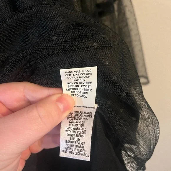 NWT GNW Embroidered Whimsigoth Black Mesh Top - Picture 6 of 9